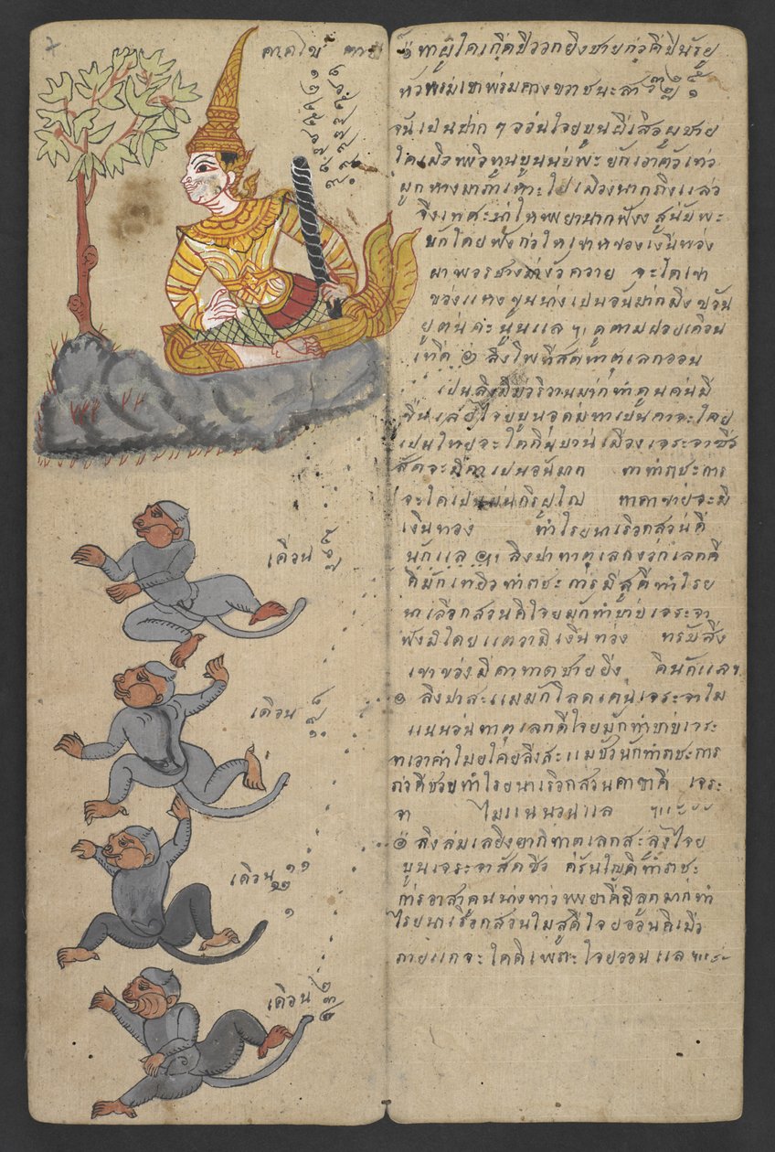 Or 16455 f.7r, Animali dello Zodiaco, da Phrommachat da Thai School
