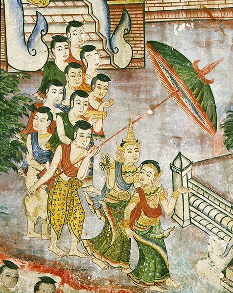 Episodio dal Jataka Sang Thong da Thai School