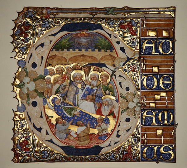 Dormizione della Vergine, da un graduale di Santa Mattia a Murano, Venezia, c.1450 da The Master of the Murano Gradual