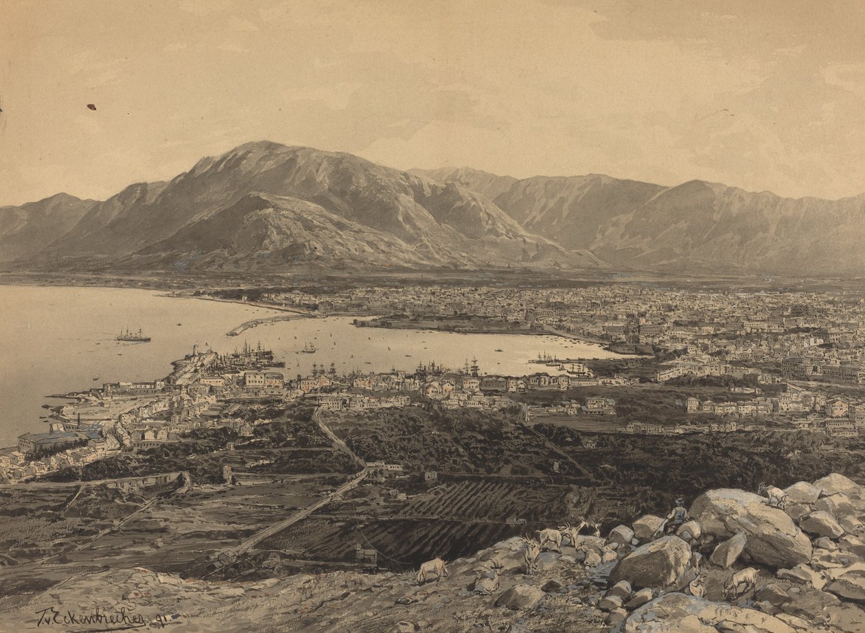 Il porto del Pireo da Themistocles von Eckenbrecher