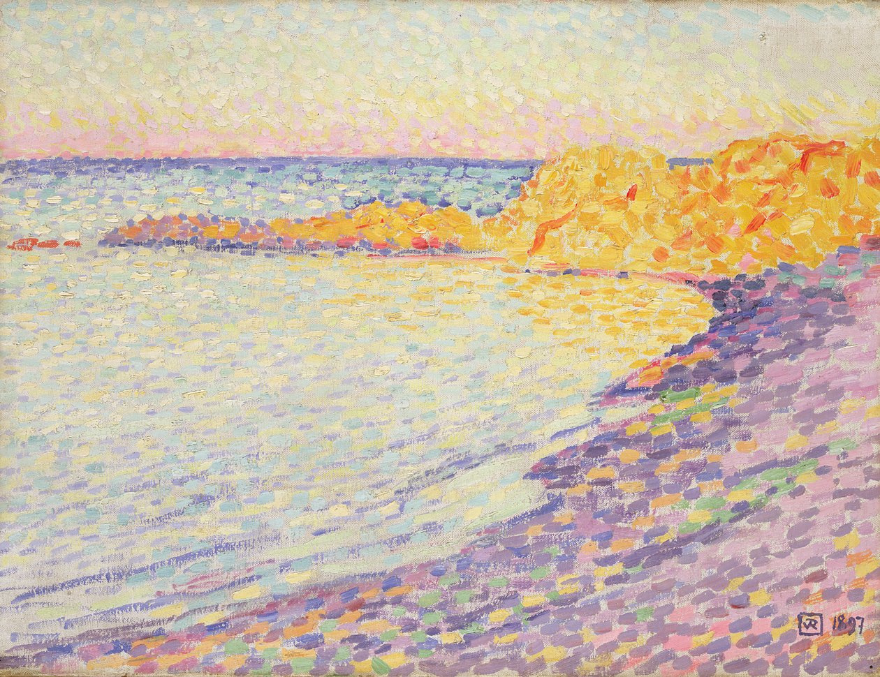 Petit Plage, Saint Tropez, 1897 da Théo van Rysselberghe
