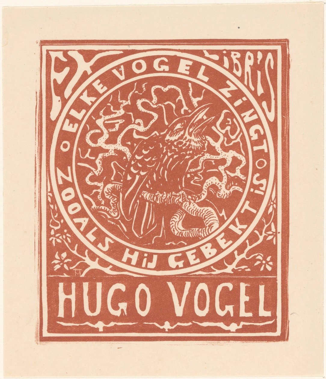 Ex libris di Hugo Vogel da Theo van Hoytema