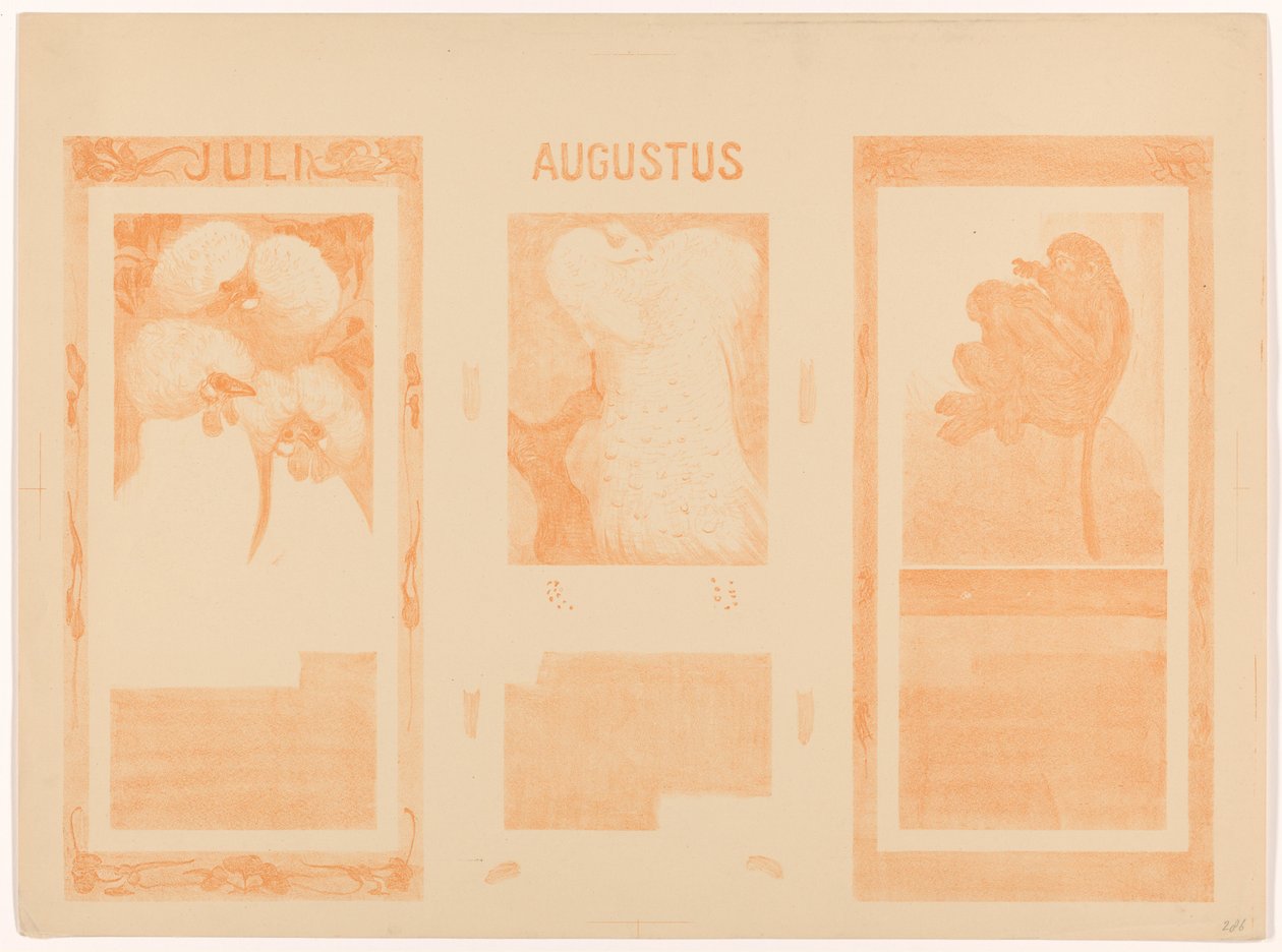 Calendari per luglio, agosto e novembre 1910 da Theo van Hoytema