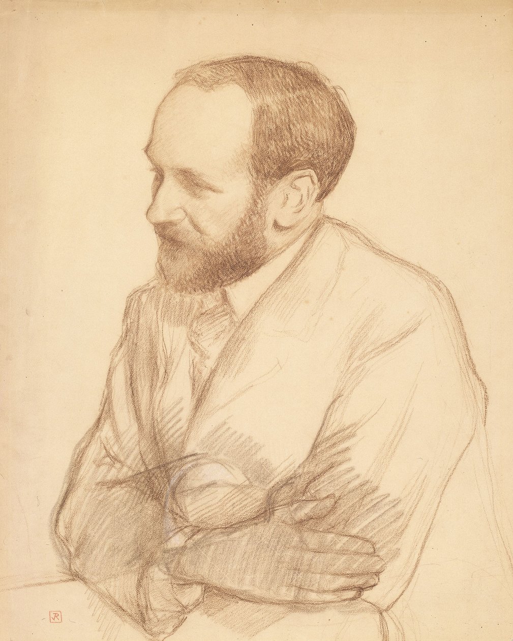 Ritratto di Henri Gheon, 1903 circa (gesso su carta) da Theo van Rysselberghe