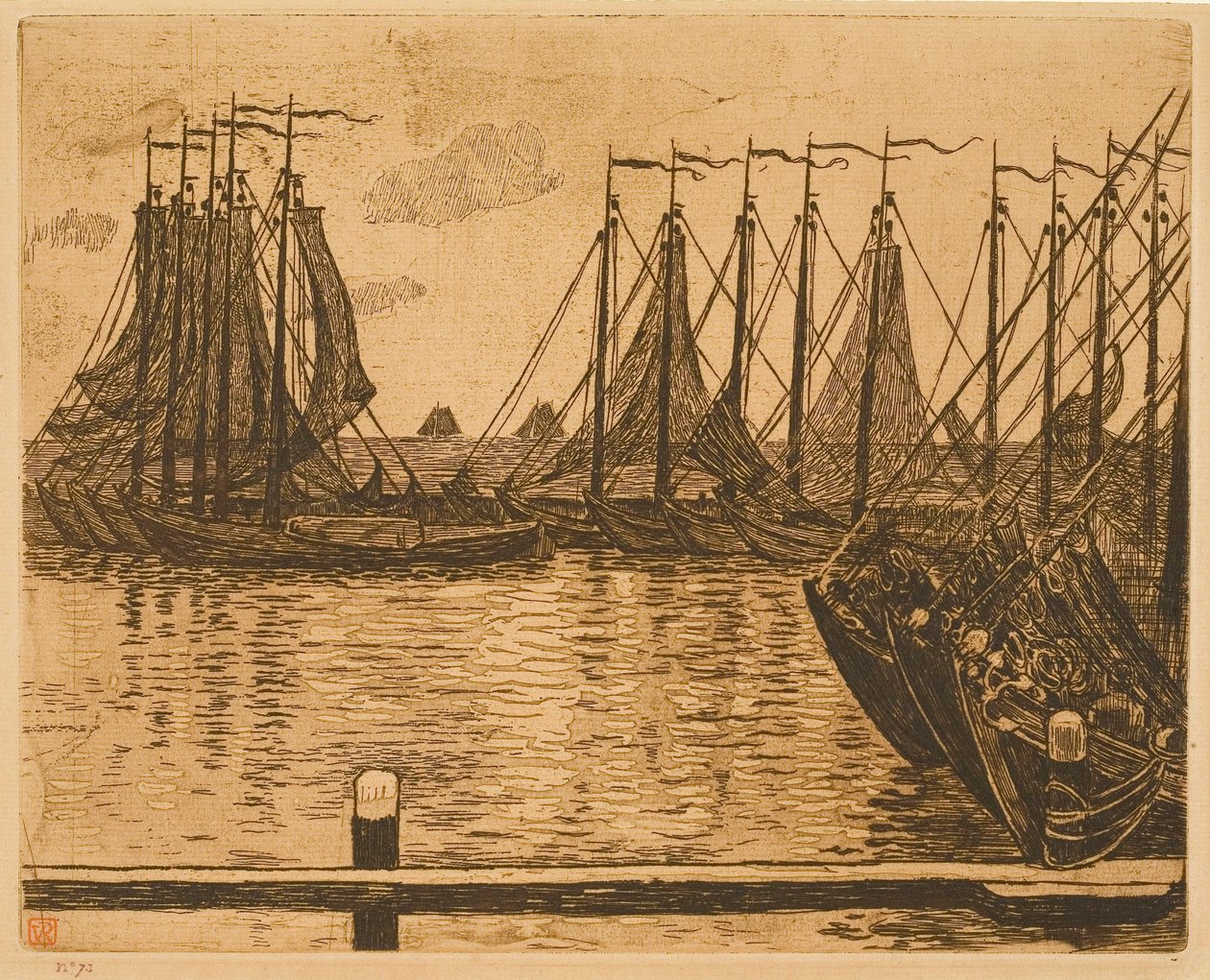 Volendam (Paesi Bassi), barche alla fonda da Théo van Rysselberghe