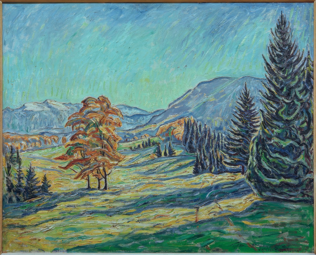 Paesaggio montano autunnale da Theo von Brockhusen