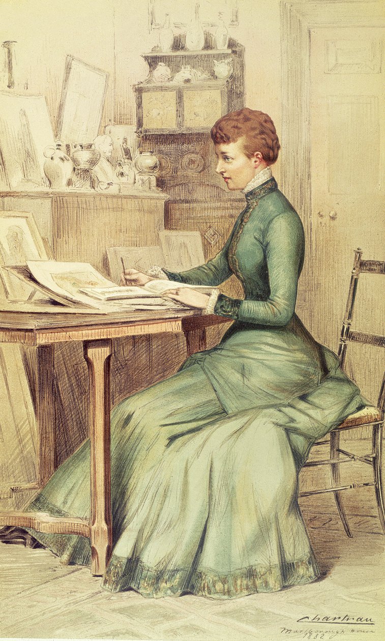 SAR La Principessa del Galles (poi Regina Alessandra) a Marlborough House, da Vanity Fair, 1882 da Theobald Chartran