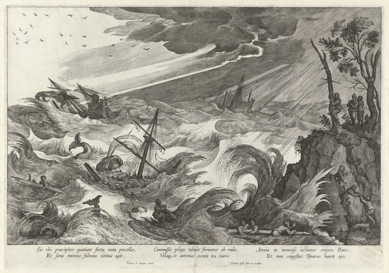 Autunno: tempesta in mare da Theodoor Galle
