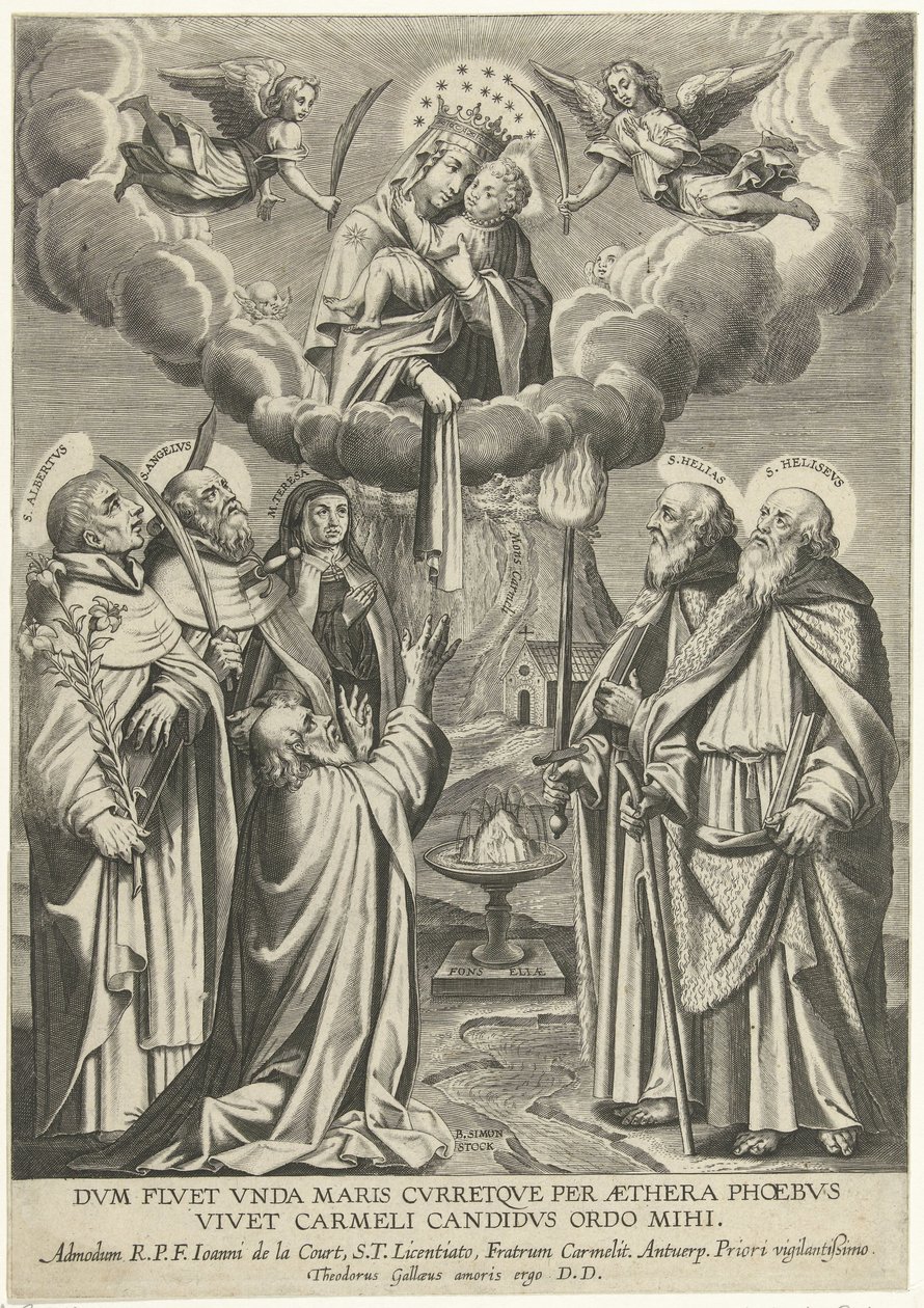 Nostra Signora del Monte Carmelo da Theodoor Galle