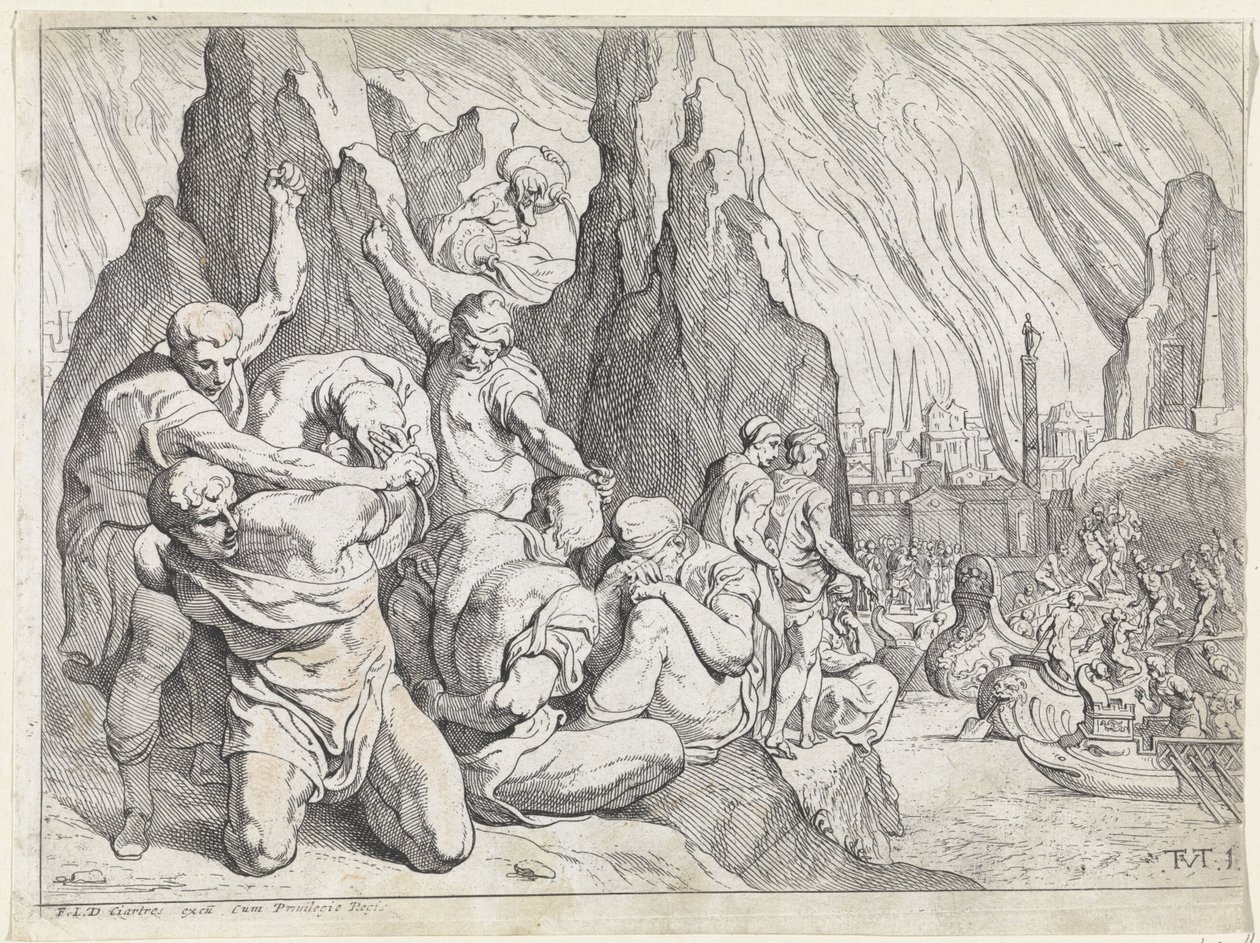 I Greci si imbarcano dopo la caduta di Troia da Theodoor van Thulden