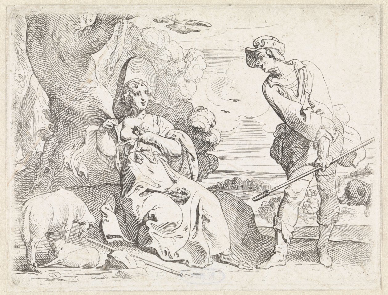 Pastore e pastorella da Theodoor van Thulden
