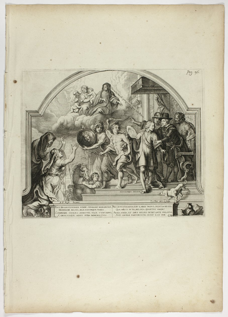 Filippo IV nomina il principe Ferdinando governatore dei Paesi Bassi, tavola 25 da Casperius Gevartius, Pompa Introitus Honori Serenissimi Principis Ferdinandi (Ingresso trionfale del serenissimo e onorevole cardinale-infante Ferdinando) da Theodoor van Thulden