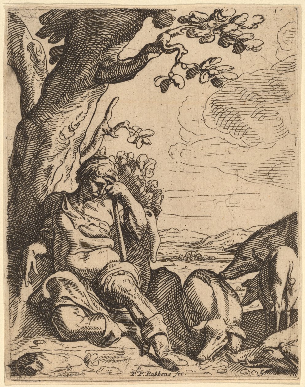 Il figliol prodigo tra i porci da Theodoor van Thulden after Sir Peter Paul Rubens