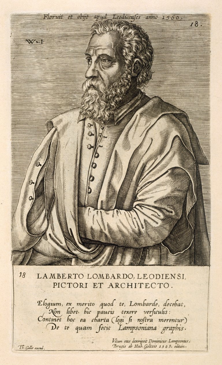 Ritratto di Lambert Lombard da Theodor Galle