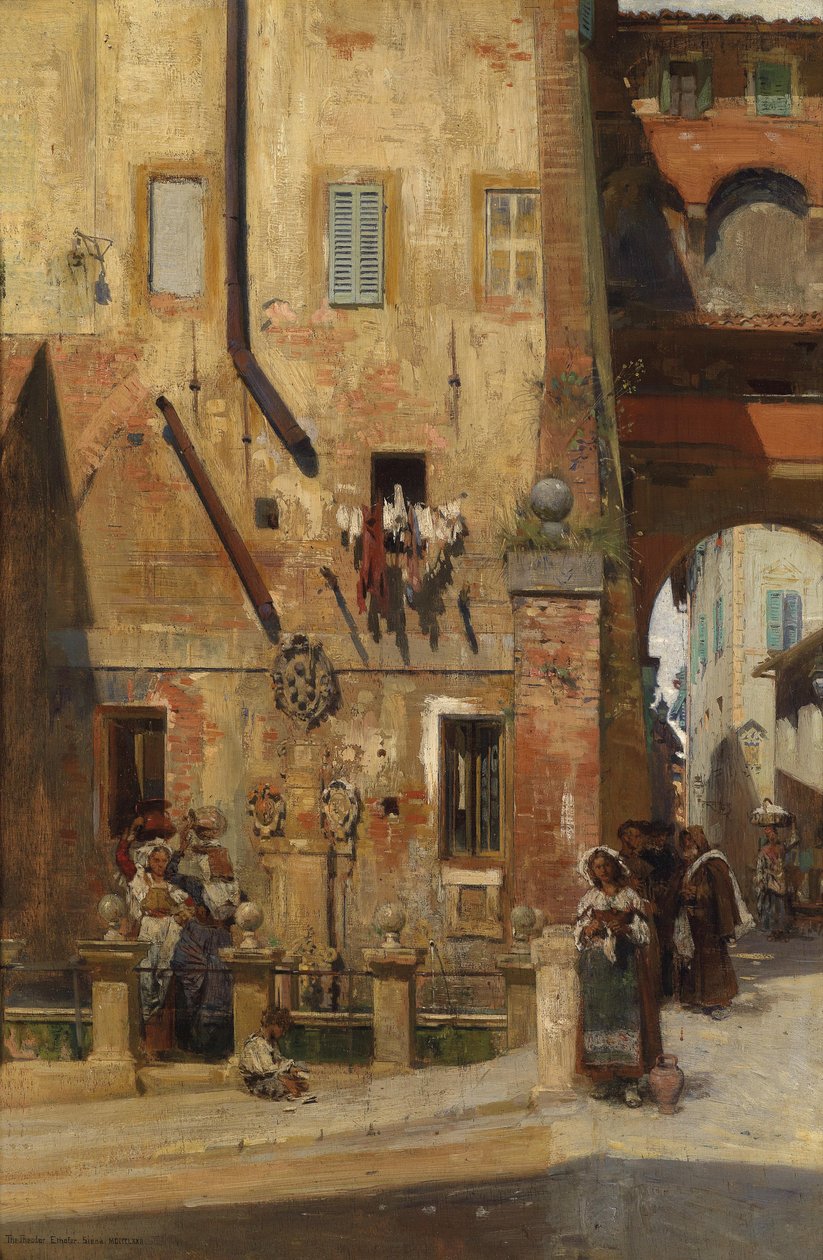 Vita frenetica nelle strade di Siena da Theodor Josef Ethofer