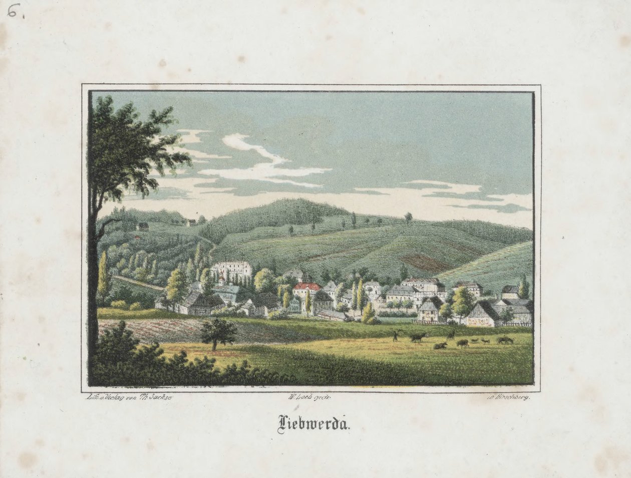 Liebwerda vista da Friedrichsruh da Theodor Sachse