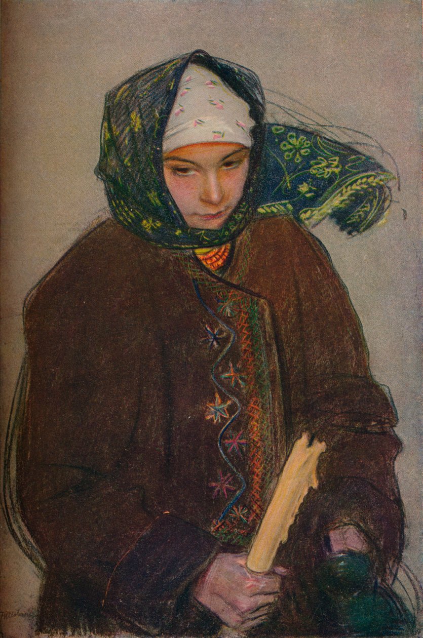 Una ragazza contadina rutena da Theodor Axentowicz