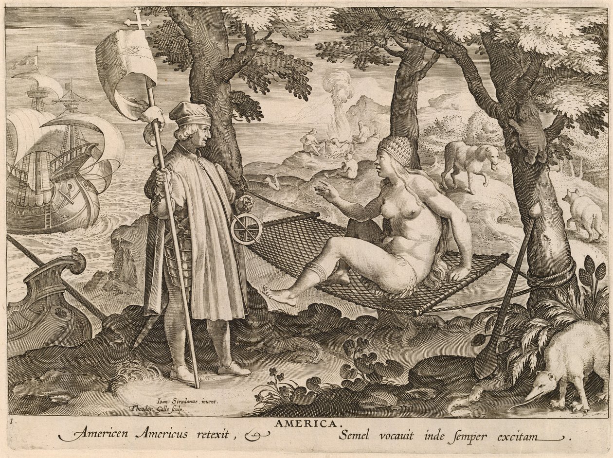 America da Theodor Galle after Jan van der Straet