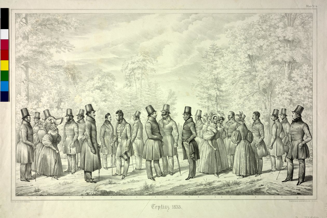 Memorie di Teplice. stagione dei bagni 1833. foglio 4 da Theodor Hosemann