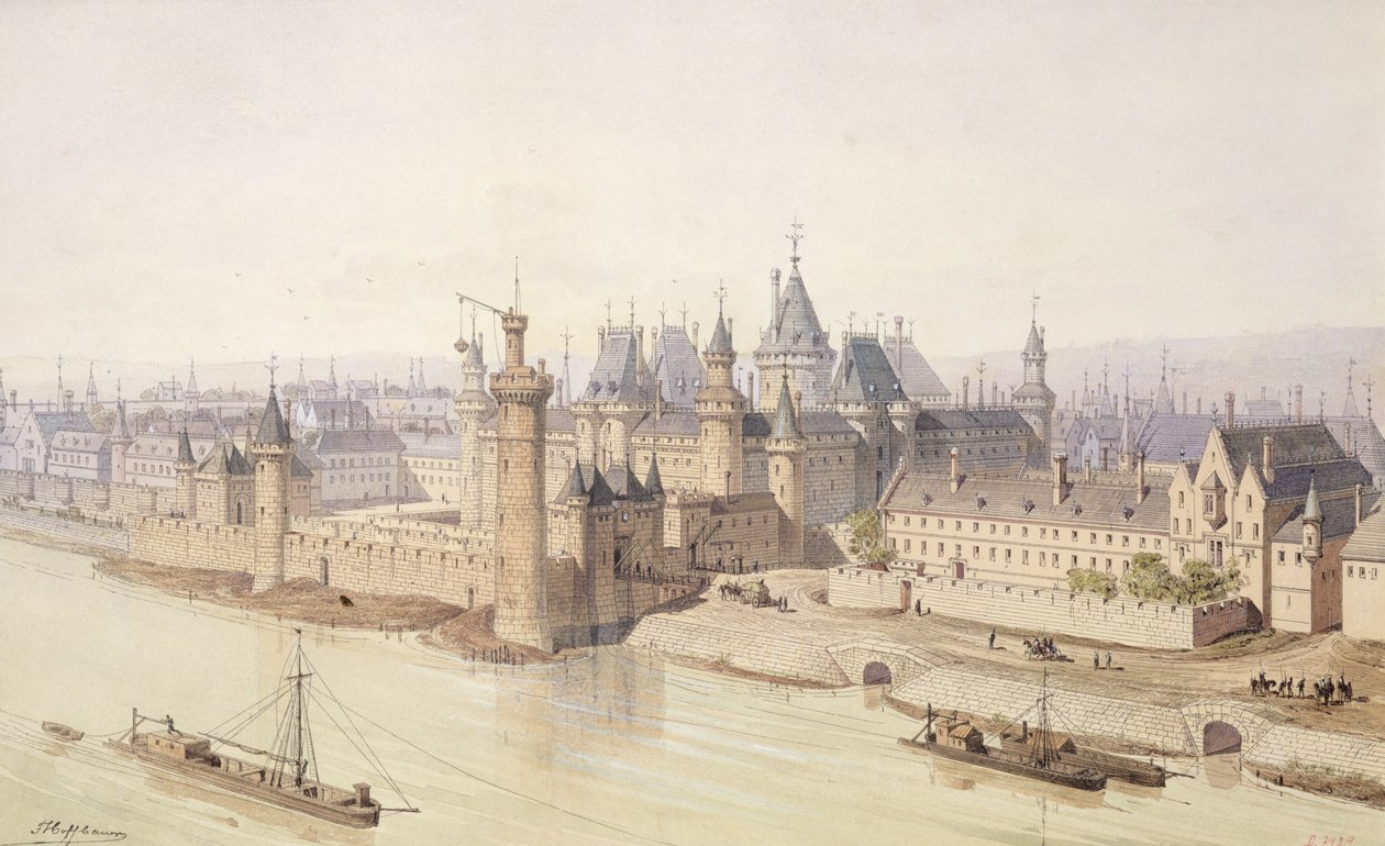 Il Louvre durante il regno di Carlo V (1337-80) 