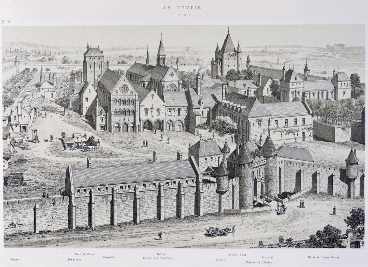 Veduta del Tempio nel 1450, illustrazione da 
