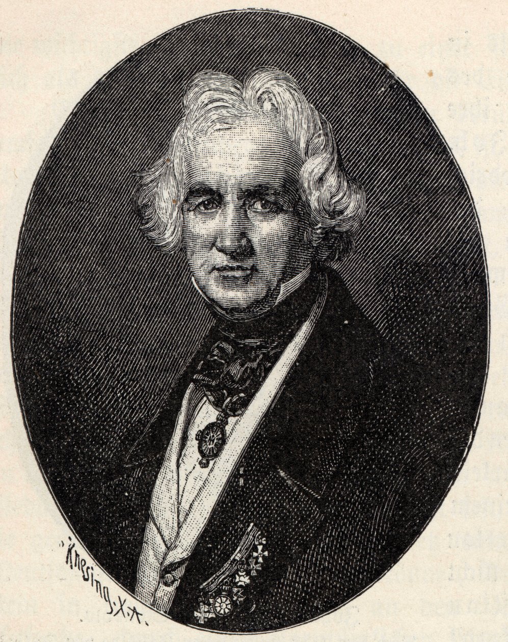 Ritratto dello scultore Christian Daniel Rauch 1777-1857 da Theodor Knesing