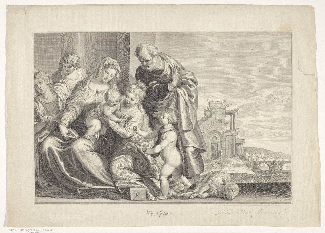 Matrimonio mistico di Santa Caterina da Theodor Matham