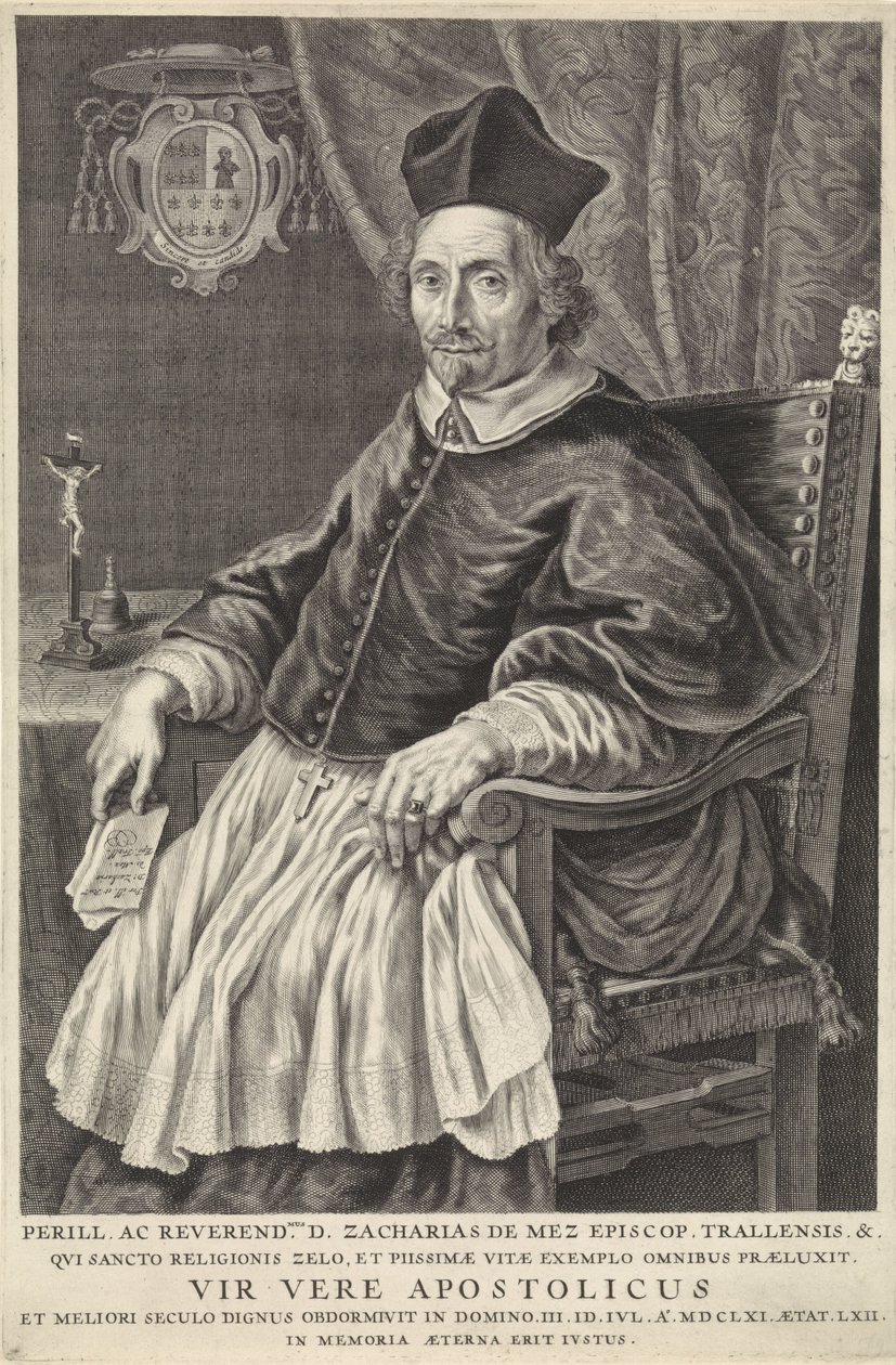Ritratto di Zacharias de Mez, vescovo di Tralle da Theodor Matham