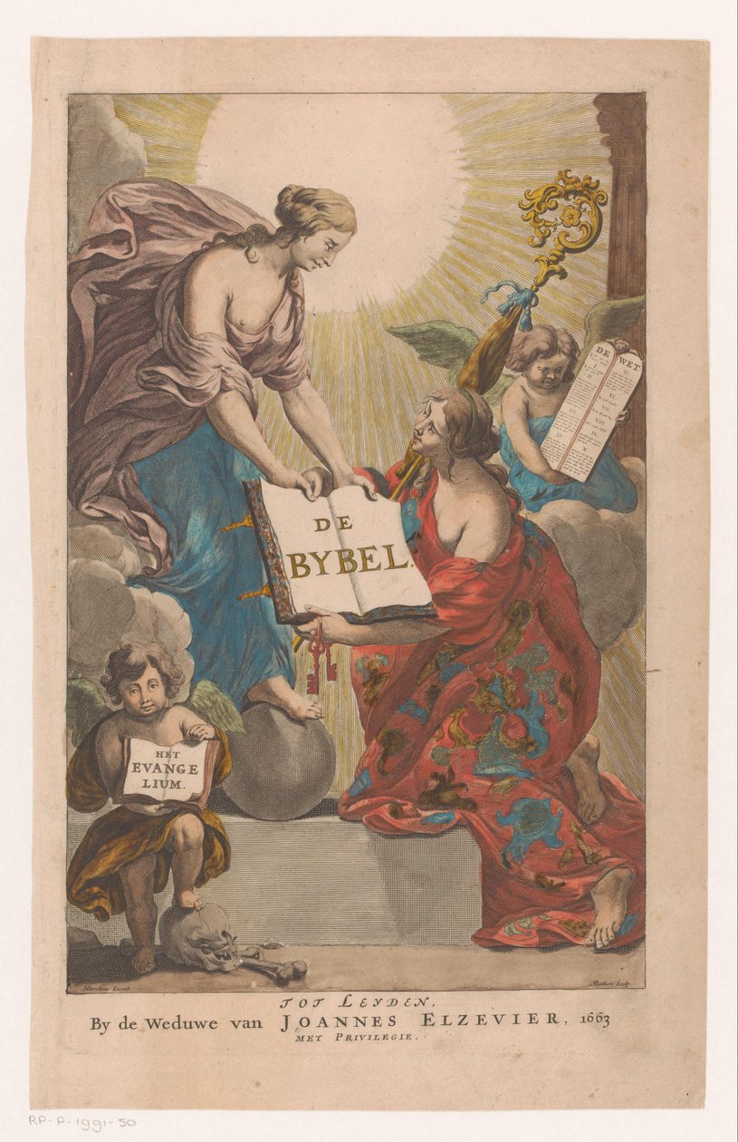 Pagina del titolo per una bibbia da Theodor Matham