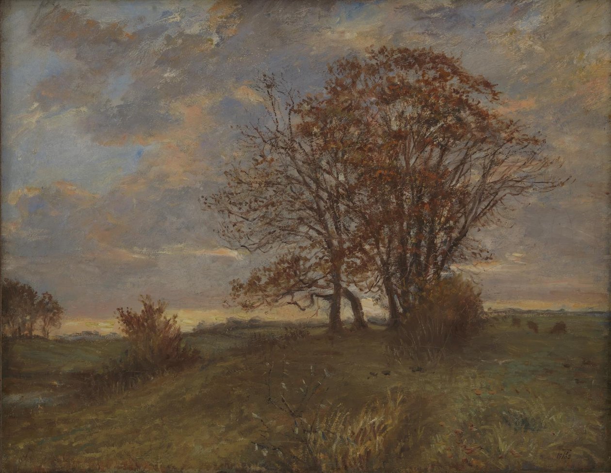 Paesaggio vicino a Borup, Zelanda. Sera da Theodor Philipsen