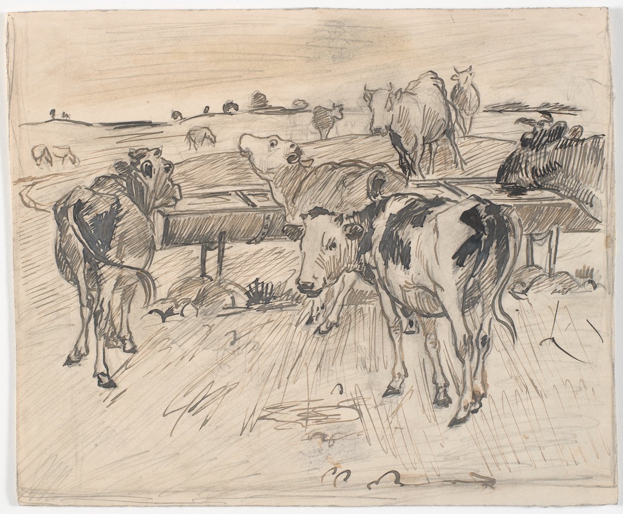 Vitelli al pozzo di Gammelgård da Theodor Philipsen