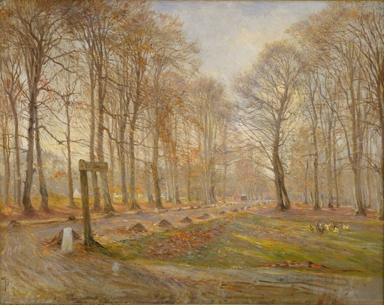 Giornata di Tardo Autunno nel Parco dei Cervi di Jægersborg, a Nord di Copenaghen da Theodor Philipsen