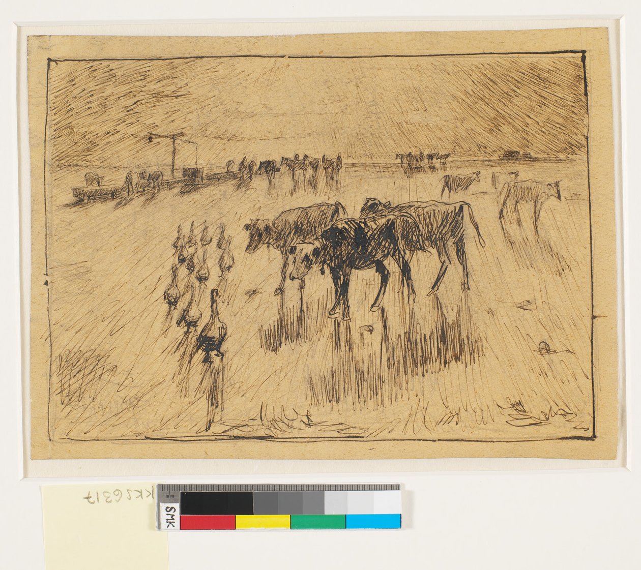 Con il sole negli occhi. Hollænderbrønden a Saltholmen, tardo pomeriggio da Theodor Philipsen