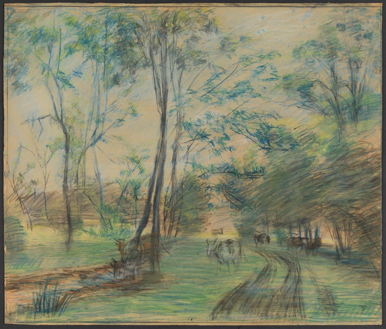 Presso il fiume Sorteå a Mejlgård da Theodor Philipsen