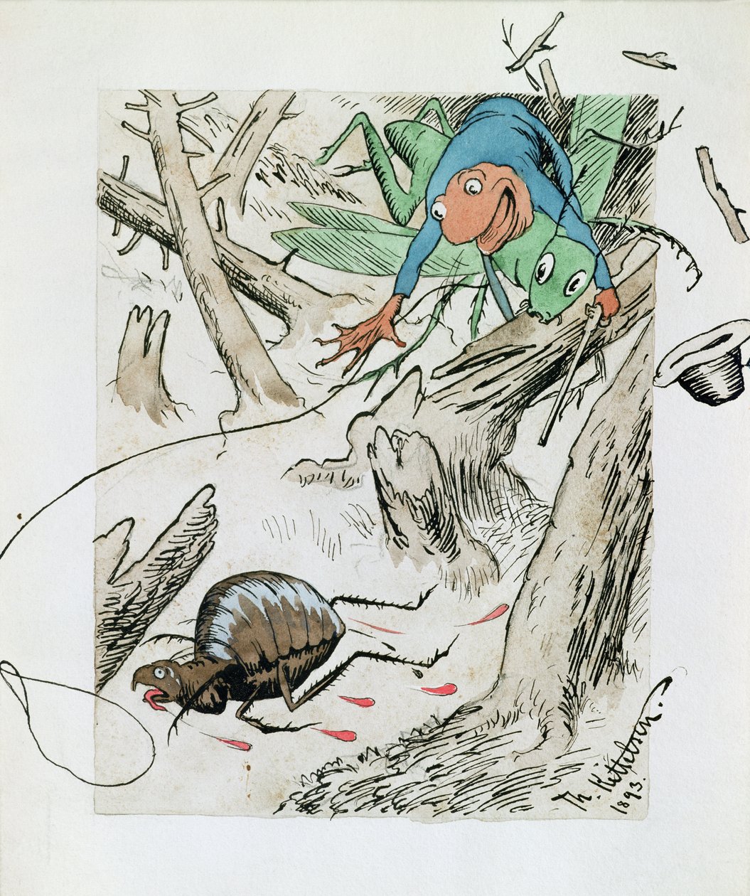 Caccia alle pulci nella foresta vergine da Theodor Kittelsen