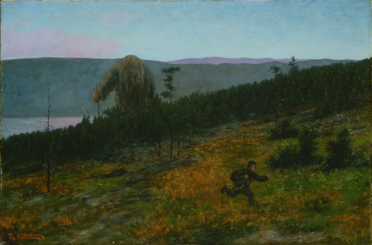 Il ragazzo delle ceneri e il troll da Theodor Kittelsen