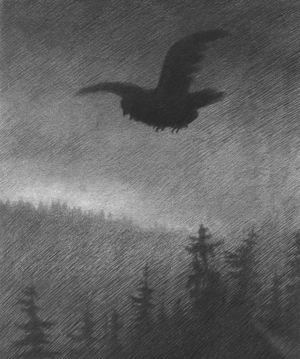 La peste nera (disegno) da Theodor Severin Kittelsen