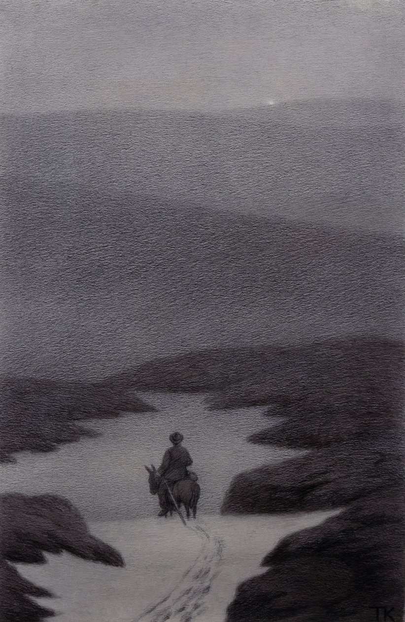 Sì, vedo qualcosa molto lontano disse il ragazzo, sta scintillando da Theodor Kittelsen