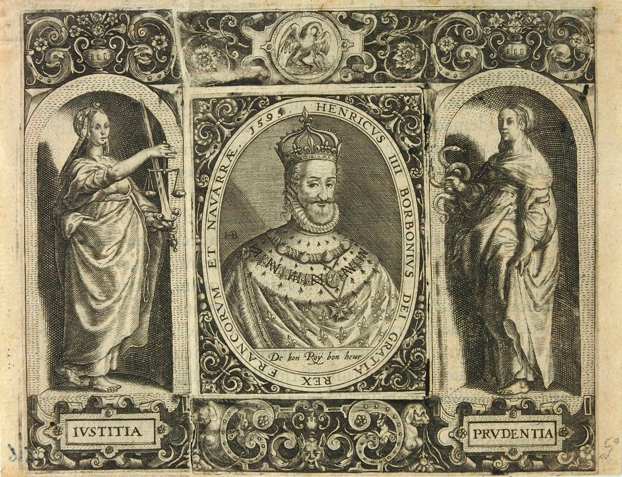 Henricus IIII Borbonius Dei Gratia Rex Francorum et Navarrae 1595 / Bry, Jean Théodore de da Theodor de Bry
