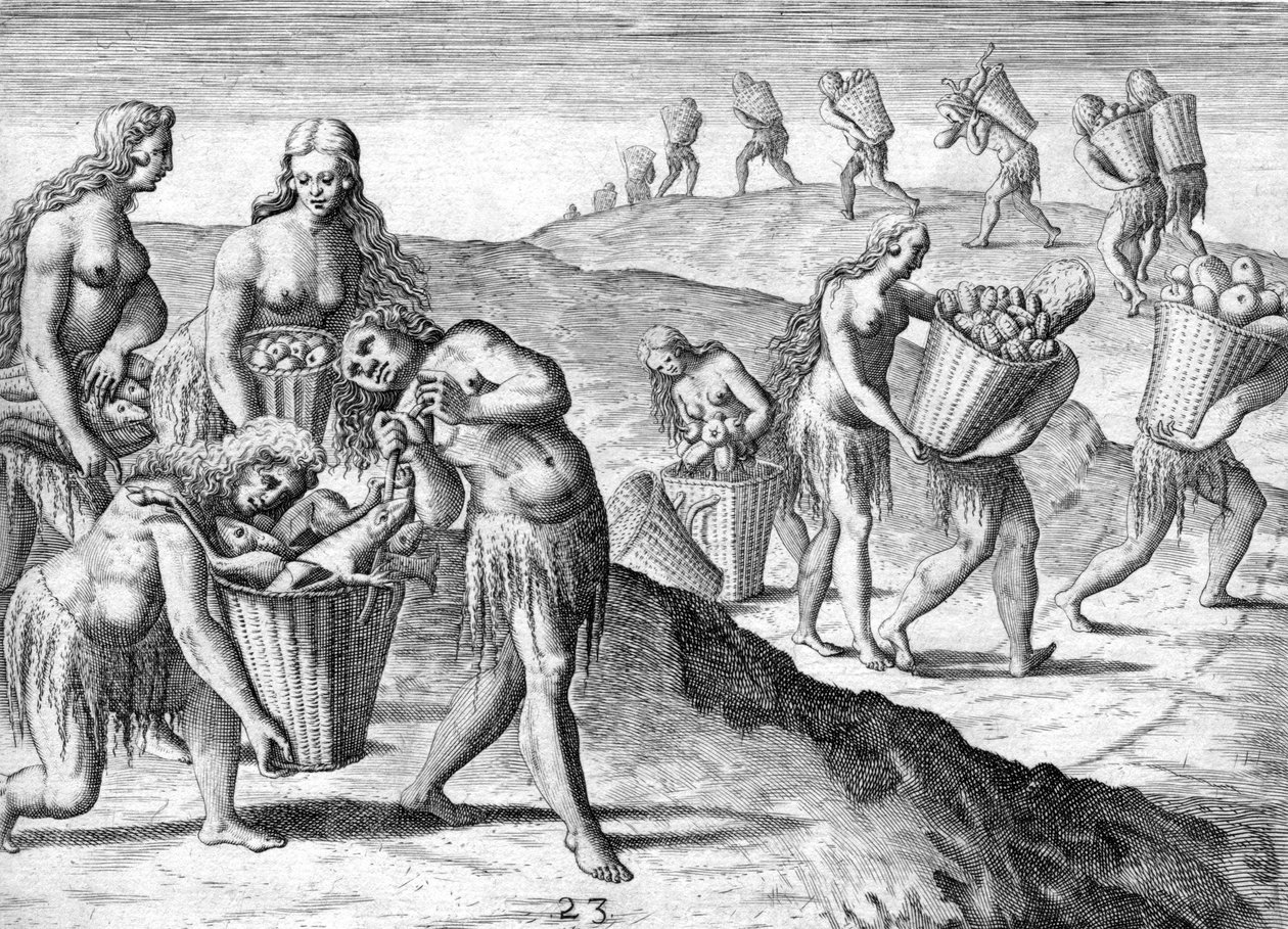 Tribù degli indiani Timucua da Theodor de Bry