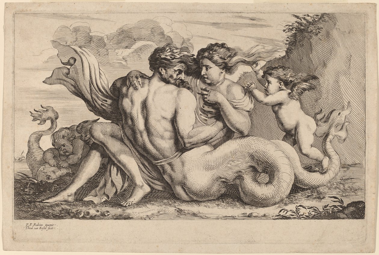 Sirena e Tritone da Theodor van Kessel after Sir Peter Paul Rubens