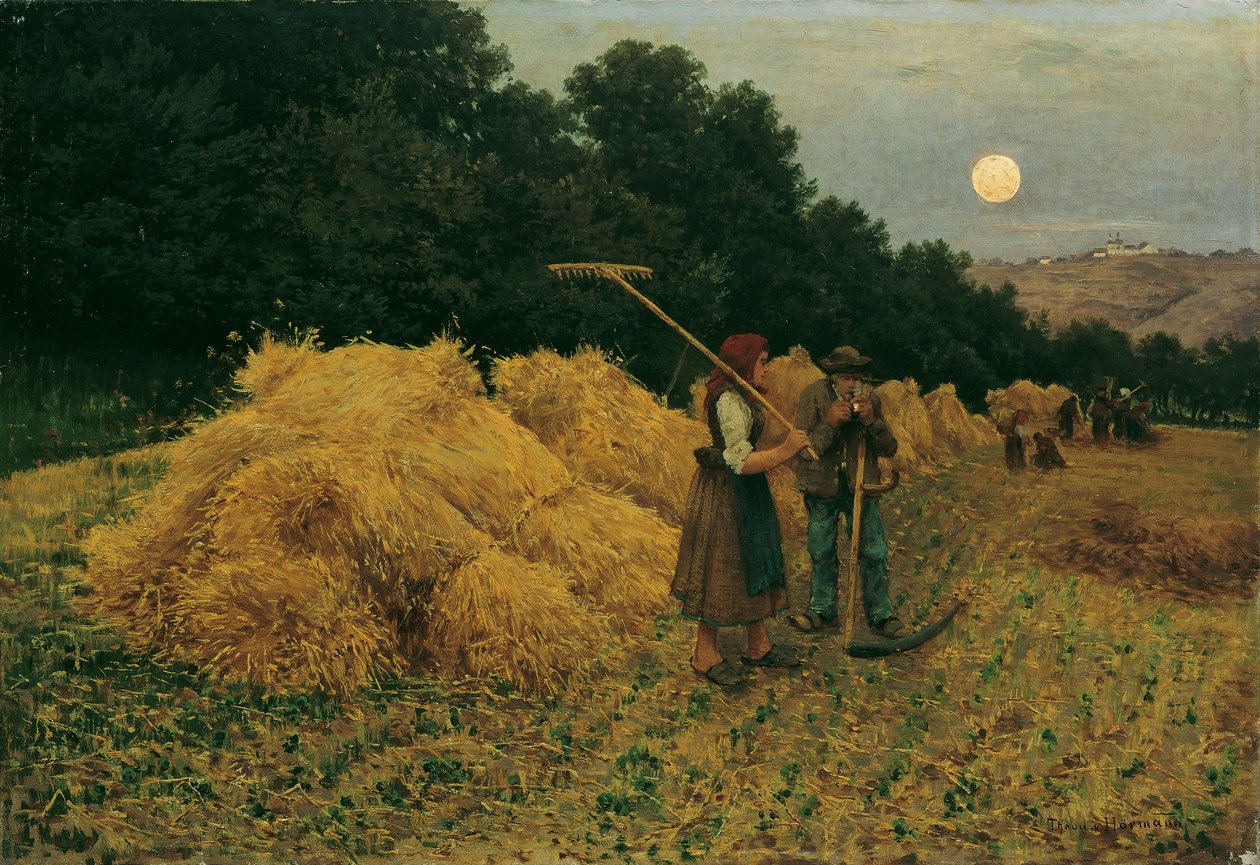 Sorgere della luna dopo il raccolto I da Theodor von Hormann