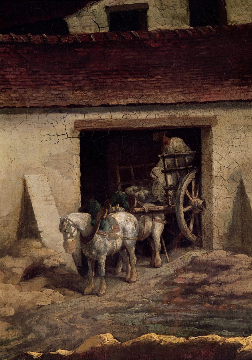 La fornace alla fabbrica di gesso (dettaglio) da Theodore Gericault