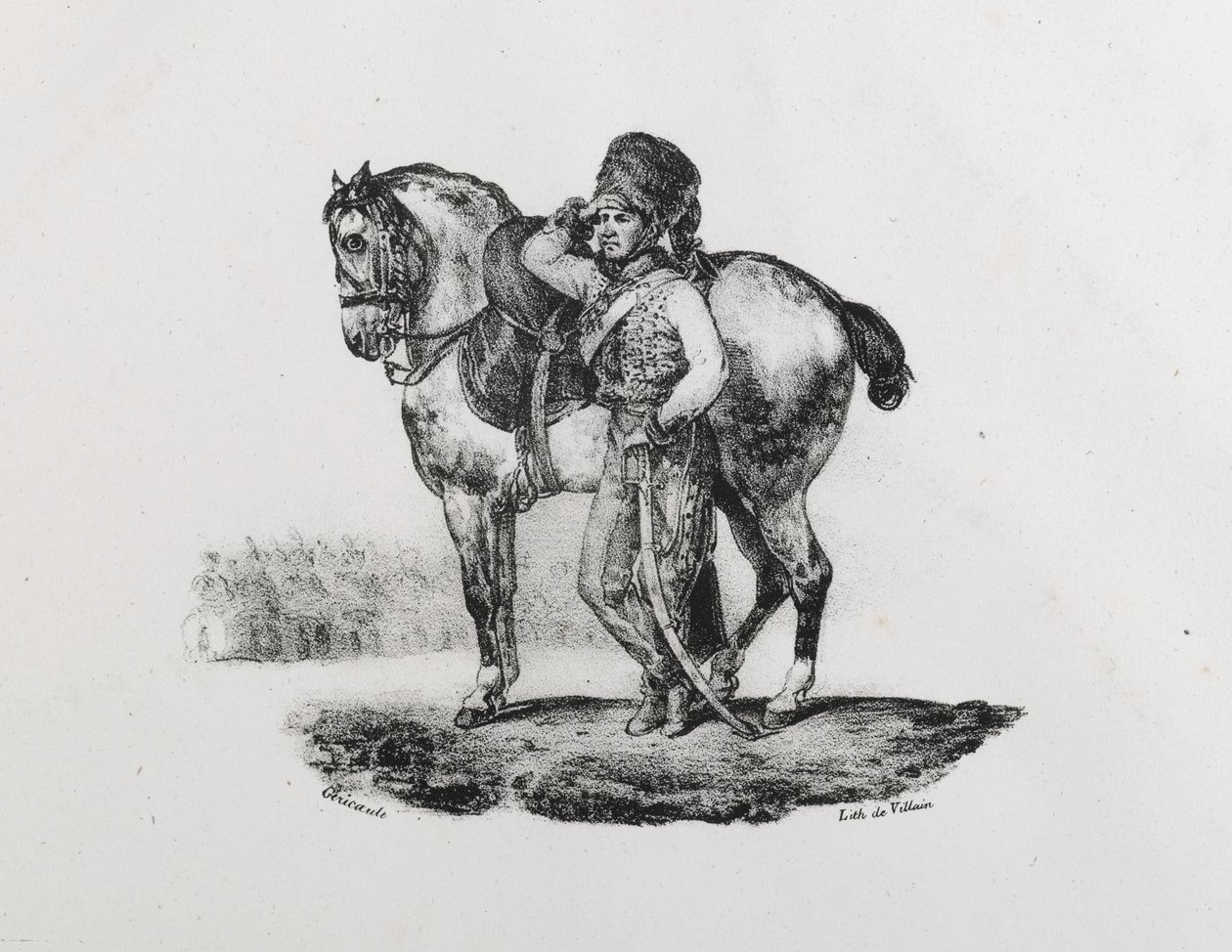 Trombettiere degli ussari, 1823 da Theodore Gericault