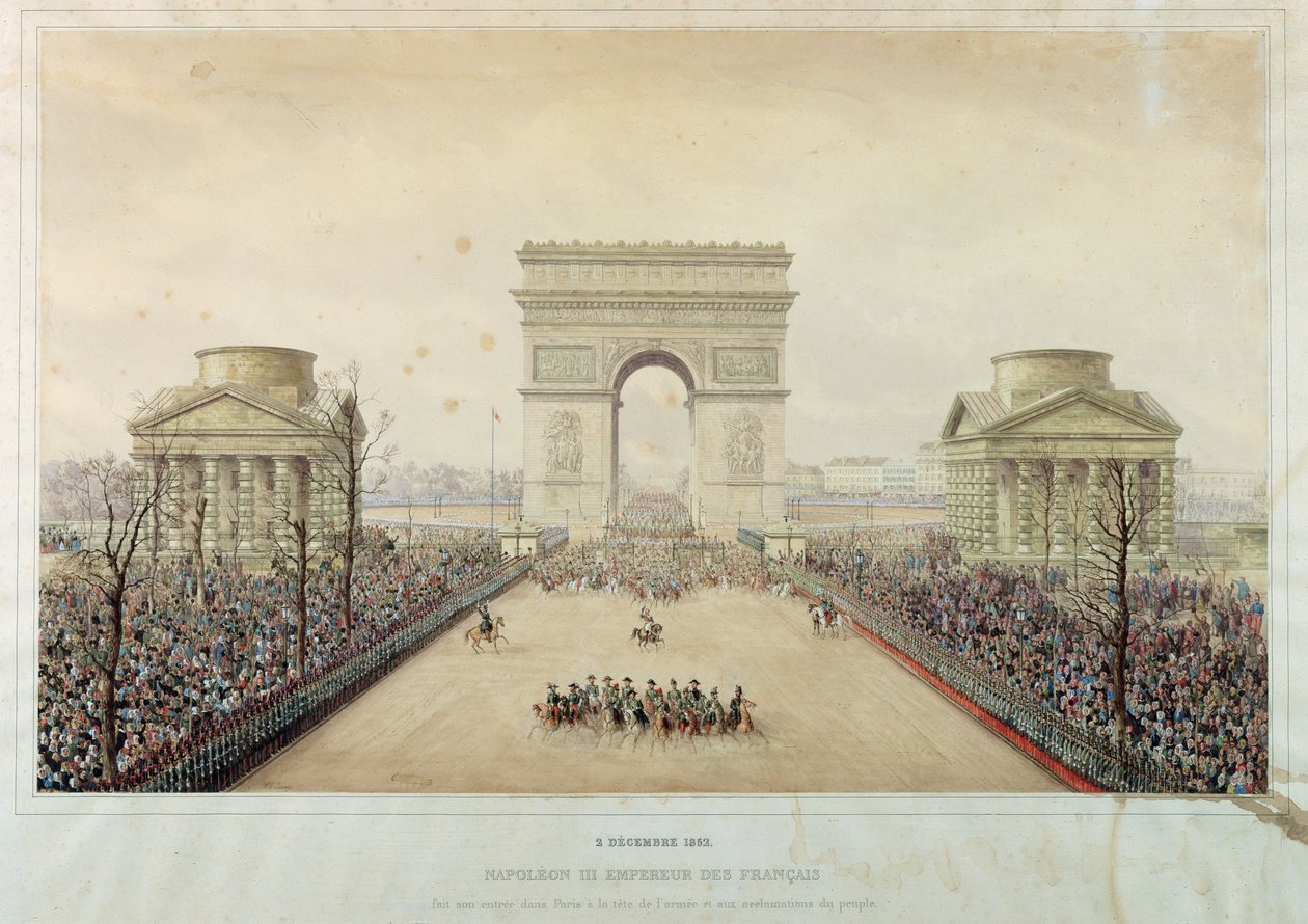 Ingresso di Napoleone III a Parigi, attraverso l