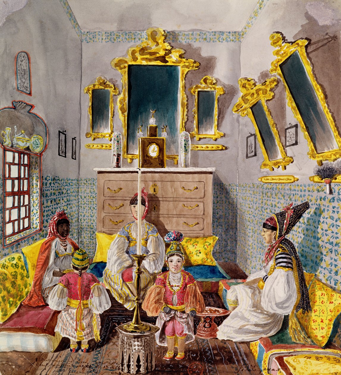 Interno Algerino, c.1835 da Theodore Leblanc