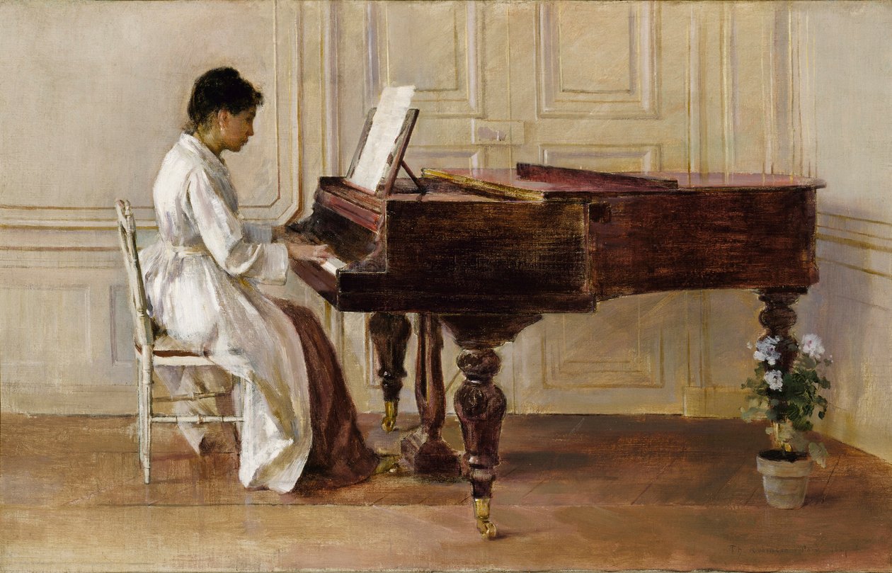 Al pianoforte, 1887 da Theodore Robinson