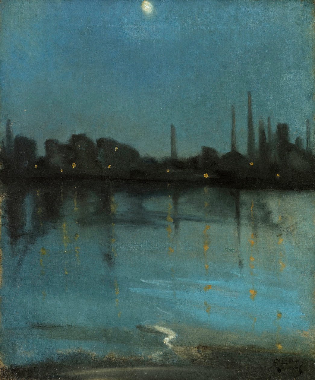 Battersea e il Tamigi da Chelsea, c.1890 da Theodore Roussel