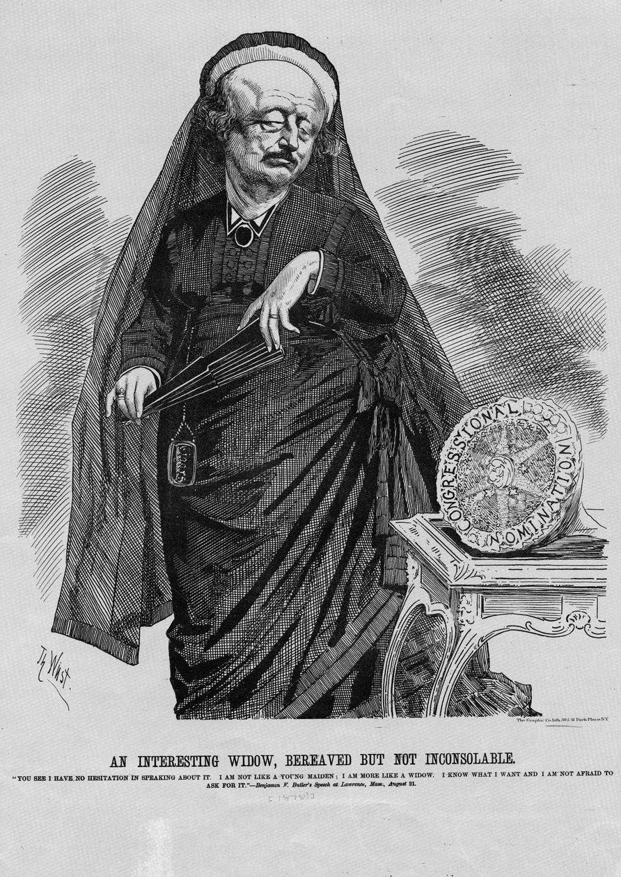 Una vedova interessante: addolorata ma non inconsolabile, Graphic Co. Lith, New York, 1876 da Theodore Wust