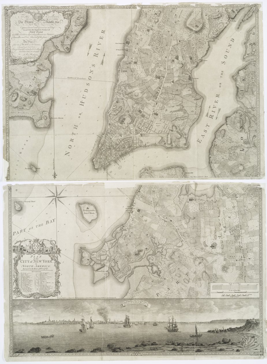 Piano della città di New York in Nord America rilevato negli anni 1766 e 1767 pubblicato nell